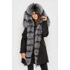 Парка Sifurs з хутром чорнобурки S Чорна (М10-90-ЧБ-Ч)